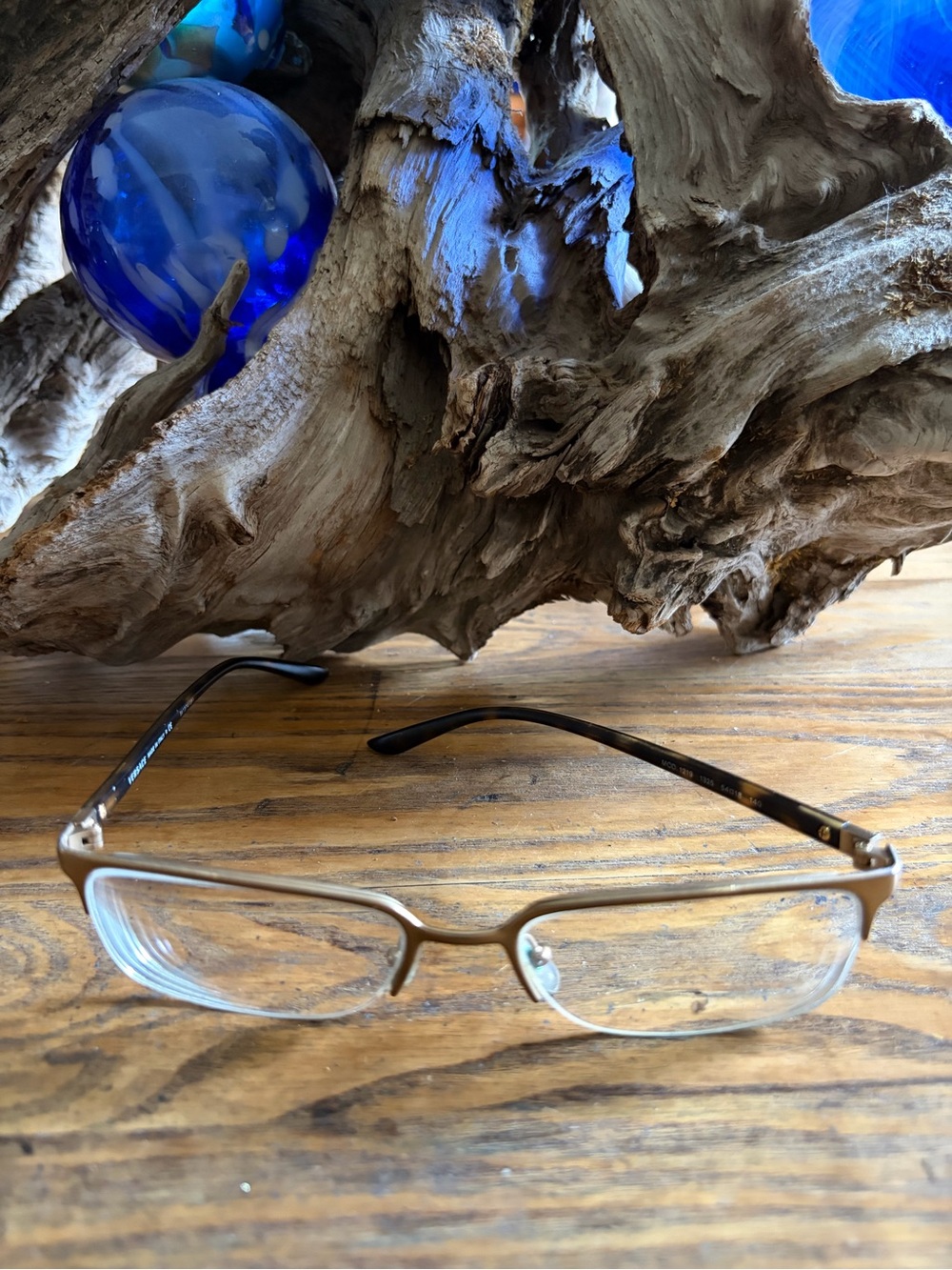 Versace Metal Half-Rim Reading Glasses in Gold and Black